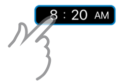The same time that is displayed on the analog clock will also display on the digital clock.